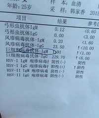 "求助!有没有宝妈怀孕前期查出巨型细胞ig"