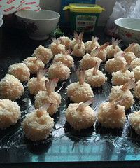 "自制土豆泥鲜虾球,感觉棒棒哒"