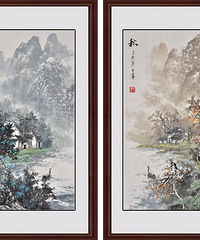 "家庭中式卧室装饰国画好吗"
