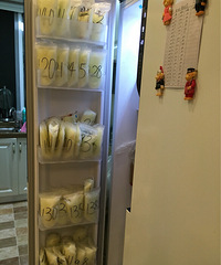 一开始没开奶,囤了不少奶粉。现在母乳爆棚