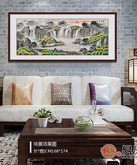 "居家客厅应该挂什么山水字画,左青龙右白虎"
