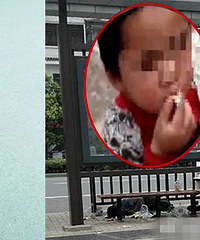 父亲指挥三岁孩子去乞讨!小孩嘴里常叼着烟…