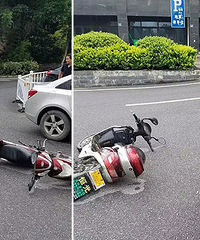 现在碰瓷的都是爷啊!没人来治治这货吗?!