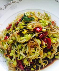 "【我最爱吃的菜】+干煸黄豆芽"