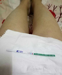 "清晰的粉印,传传传!卵泡不规则,没优势,促排一次成功!"