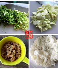 "【祺宝家厨】晒个早餐——青菜丝瓜开洋泡饭"