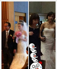她曾穿新娘同款婚纱闯婚礼 如今当众摸新欢臀