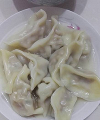 水饺加牛奶麦片