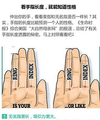 神奇!手指长度揭露性格,快来看看你属于哪一种!