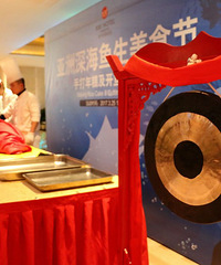 "昨天去西溪看现场分解120斤的金枪鱼了,分享一下照片"