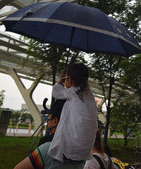 爸爸的小棉袄 贾乃亮获甜馨贴心打伞遮雨