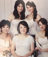 伊能静晒旧照 一门女将美如画