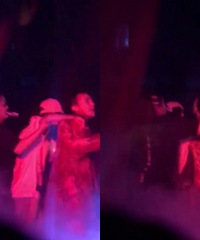 权志龙演唱会突遭女粉丝强抱 女子疑似喝醉酒