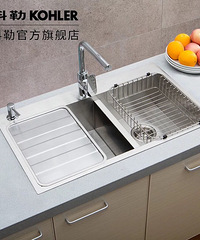 "科勒手工1.2mm加厚不锈钢双槽全新低价转卖"