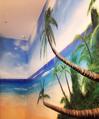 海景壁画不用出门就能看大海