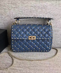 VALENTINO华伦天奴明星款中号铆钉手提SHOULDER链包