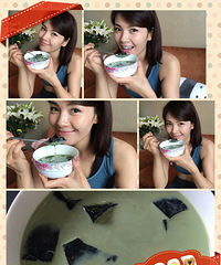 @刘涛tamia:天太热,享受一碗自己做的?仙草冻,吃完开练.