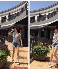 许晴剪短发亮相 秀好身材少女感十足