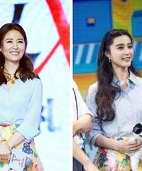 范冰冰与林心如同穿一件裙子 气质差距还是大