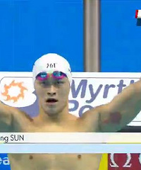三连冠!杭州男孩孙杨太棒了!霍顿这次真蔫了