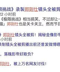 请他上综艺又把画面都剪光,《极限挑战》的剪辑也太不地道了吧?