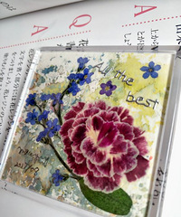 牡丹压花艺术工艺品之冰箱贴