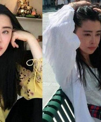50岁啦 还是浓眉大眼很美 脸蛋却似乎变样了