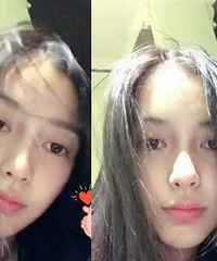 素颜吹头发皮肤超好 确定没开美颜?