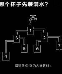 "哪个杯子先装满水?朋友圈被这张图刷屏了"
