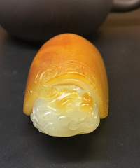 88.8克 大红袍龙龟 荣归 新疆和田玉籽料雕刻 苏工精品