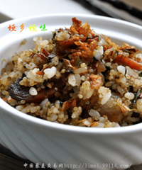 "茼蒿藜麦饭"