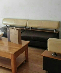 "顾家工艺真皮沙发和实木茶几便宜出"