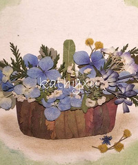 压花艺术田园系列之花篮画框