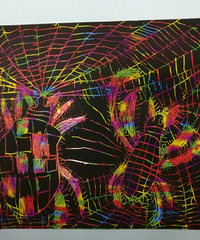 童心童画:彩色刮画--好忙的蜘蛛