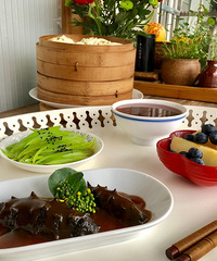 #小学生早餐#五彩米粥,葱花卷,葱烧中华取名网海参