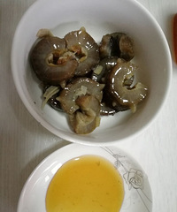 "海参沾蜂蜜。"