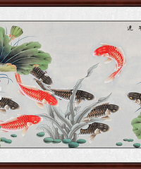 "主卧室应该挂什么字画,卧室床头上方能挂画吗?"