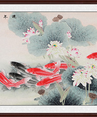 "客厅挂的字画有什么,客厅装饰画字画风水"