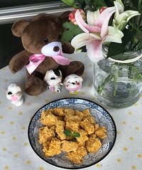 挑食妞说她最喜欢吃鸡米花 给她来了个不用一滴油的鸡米花