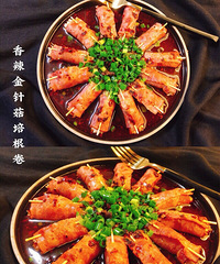 姐姐我今天做个与众不同的 秒杀各种味道的香辣金针菇培根卷