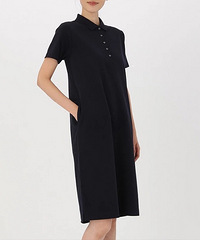 专柜现货 无印良品 MUJI 女式 珠地网眼棉布POLO连衣