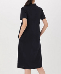 专柜现货 无印良品 MUJI 女式 珠地网眼棉布POLO连衣