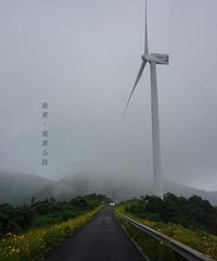 最美网红风车公路,雨中雾中打卡