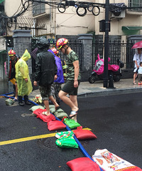 马塍路这是抗洪救灾的架势啊……