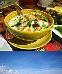 在海边吃美食简直就是天堂的享受!