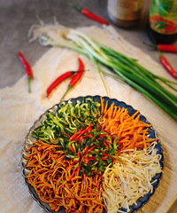 夏日养生凉拌菜 凉拌虫草花杂菜