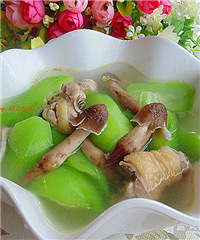 荔枝菌丝瓜土鸡汤