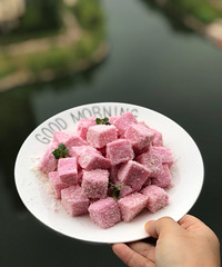 #烘焙日记#火龙果牛奶小方
