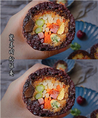 紫米肉松饭卷