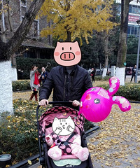 转好孩子高景观童车,9成新